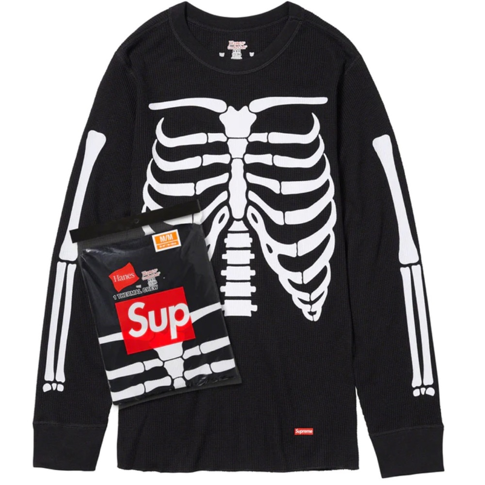 Supreme x Hanes Bone Thermal Crew